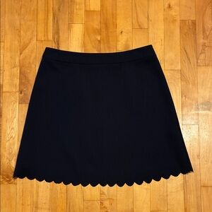 Banana Republic Dark Navy Mini Skirt with Scalloped Edge